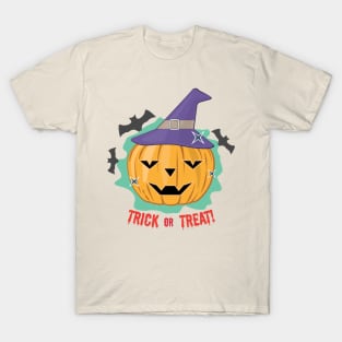 Spooky Halloween Pumpkin - Trick or Treat T-Shirt